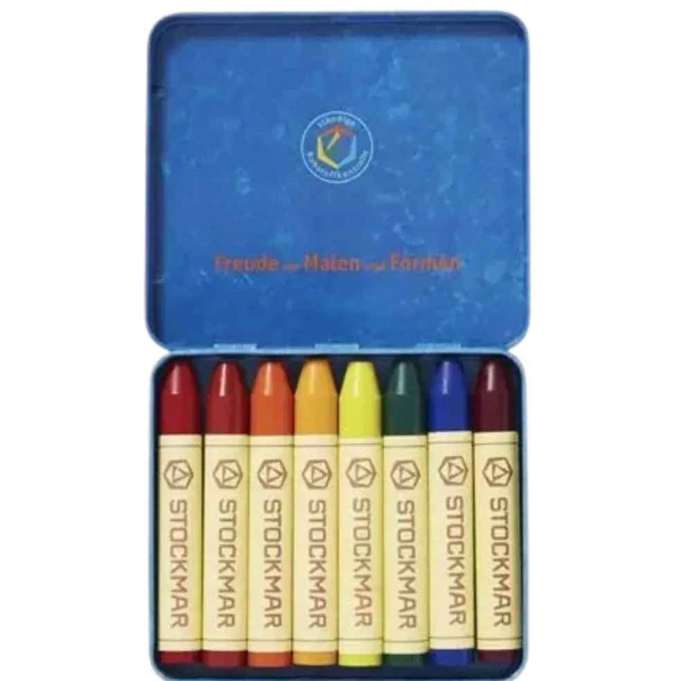 Beeswax Crayons - Waldorf Mix - 8 Sticks
