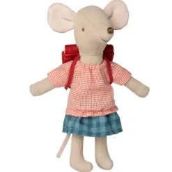 Big Sister Tricycle Mouse with a Backpack  - Red