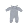 Blue-Gray Knit Doll Pajamas - 12''