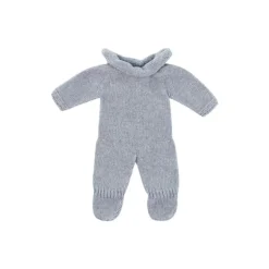 Blue-Gray Knit Doll Pajamas - 12''