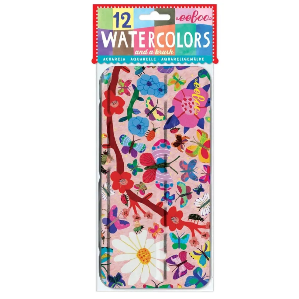 Butterflies Watercolors Tin