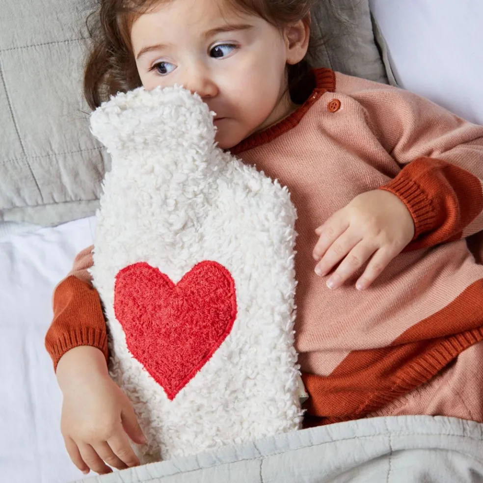 Child's Hot Water Bottle with Organic Cotton Cover