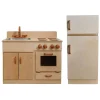 Classic Wooden Kitchen and Refrigerator Bundle