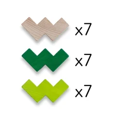 3D Viridis Wooden Blocks