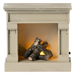 Dollhouse Off-White Vintage Fireplace