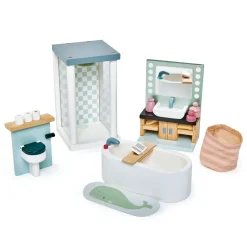 Dovetail Wooden Dollhouse Bathroom Set