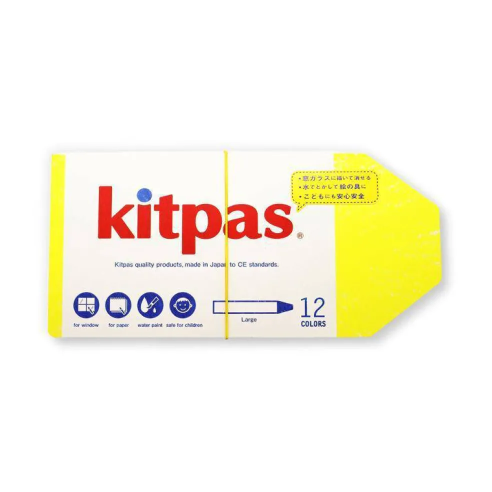 Kitpas Large Window Art Crayons - 12 Colors