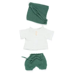 Knit Doll Outfit - 12" Forest Set & Bonnet