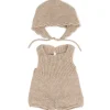 Knit Doll Outfit – 14" Romper & Bonnet