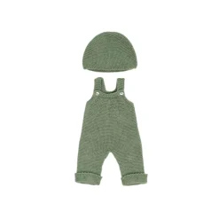 Knit Doll Overall & Beanie Hat Set - 15"