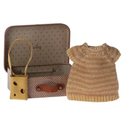 Knitted Dress and Purse in a Suitcase - Big Sister Mouse