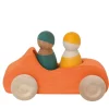 Large Wooden Convertible Car - Orange
