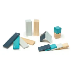 Magnetic Wooden Blocks - 14 Piece Set - Blues
