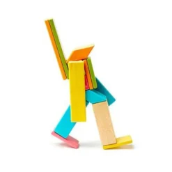 Magnetic Wooden Blocks - 14 Piece Set Tints