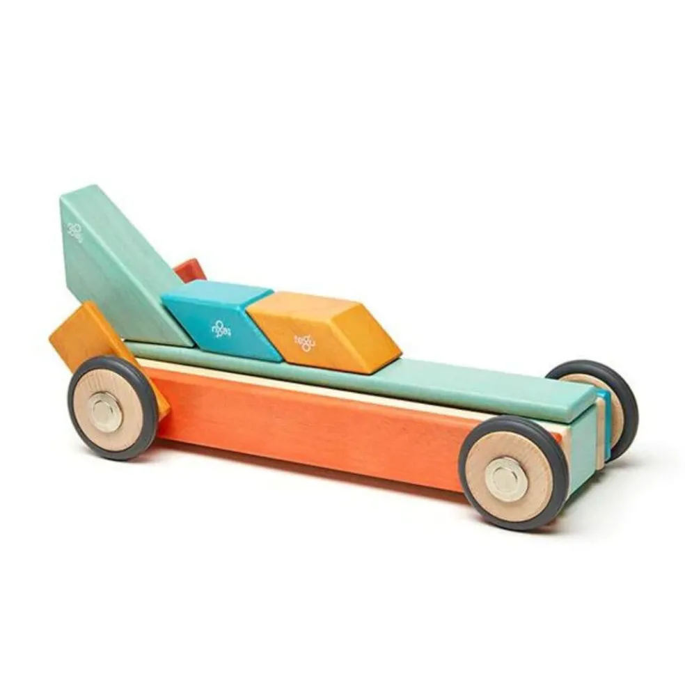 Magnetic Wooden Blocks - 42 Piece Set Sunset