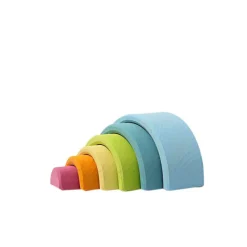 Mini Wooden Rainbow Stacker - Pastel