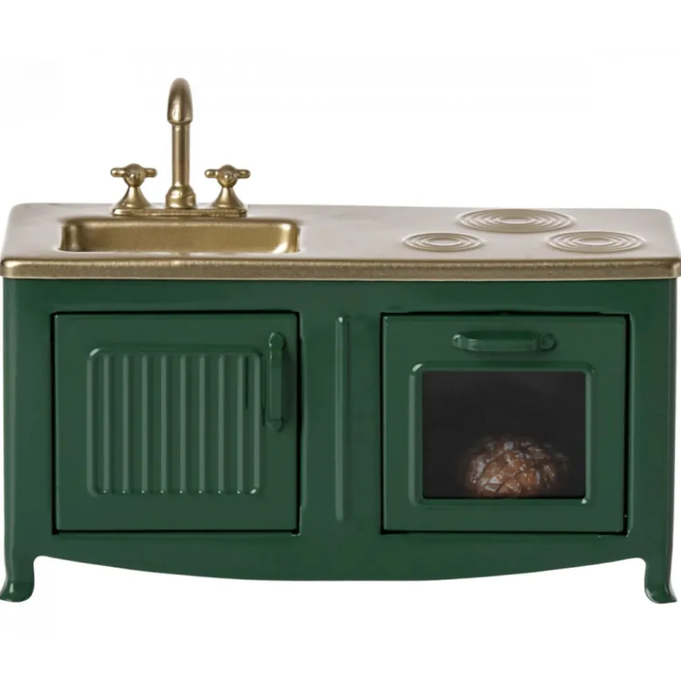 Miniature Kitchen for Mice - Dark Green