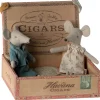 Mom and Dad Mice in a Cigarbox
