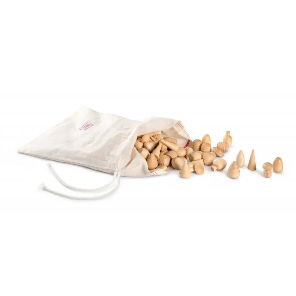 Natural Wooden Mandala Pieces- 120 Pieces