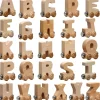 Natural Wooden Name Train Letters