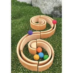 Natural Wooden Rainbow Tunnel - 12 Piece