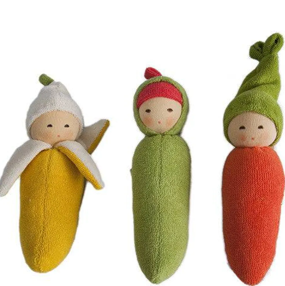 Organic Rattle Doll - Carrot