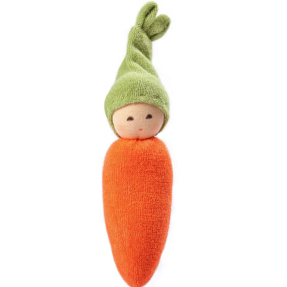 Organic Rattle Doll - Carrot