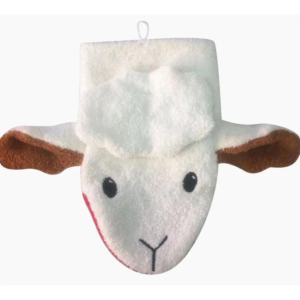 Organic Sheep Washcloth Hand Puppet