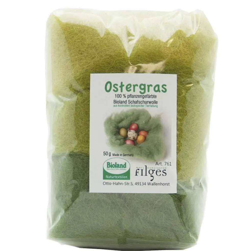 Organic Wool Easter Grass