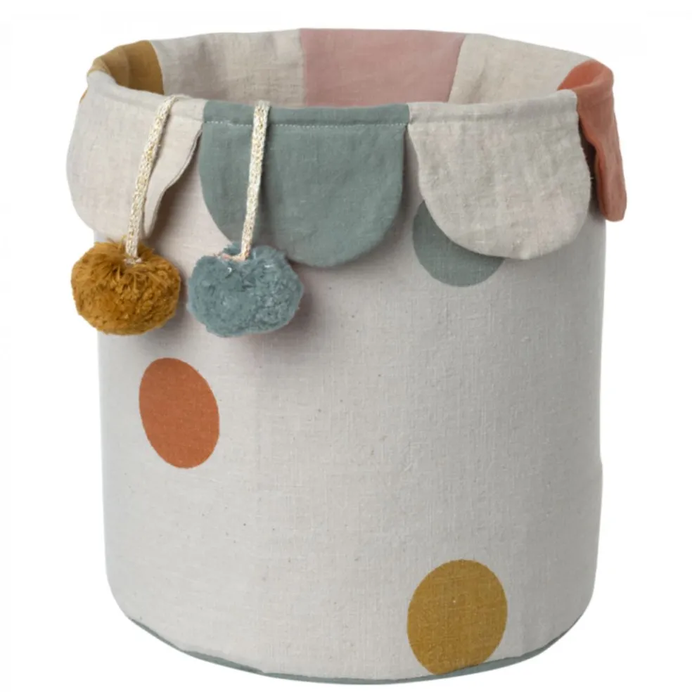 Polka Dot Basket - Chinos Green