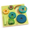 Puzz & Stack Frog Rainbow Wooden Puzzle and Stacking Toy