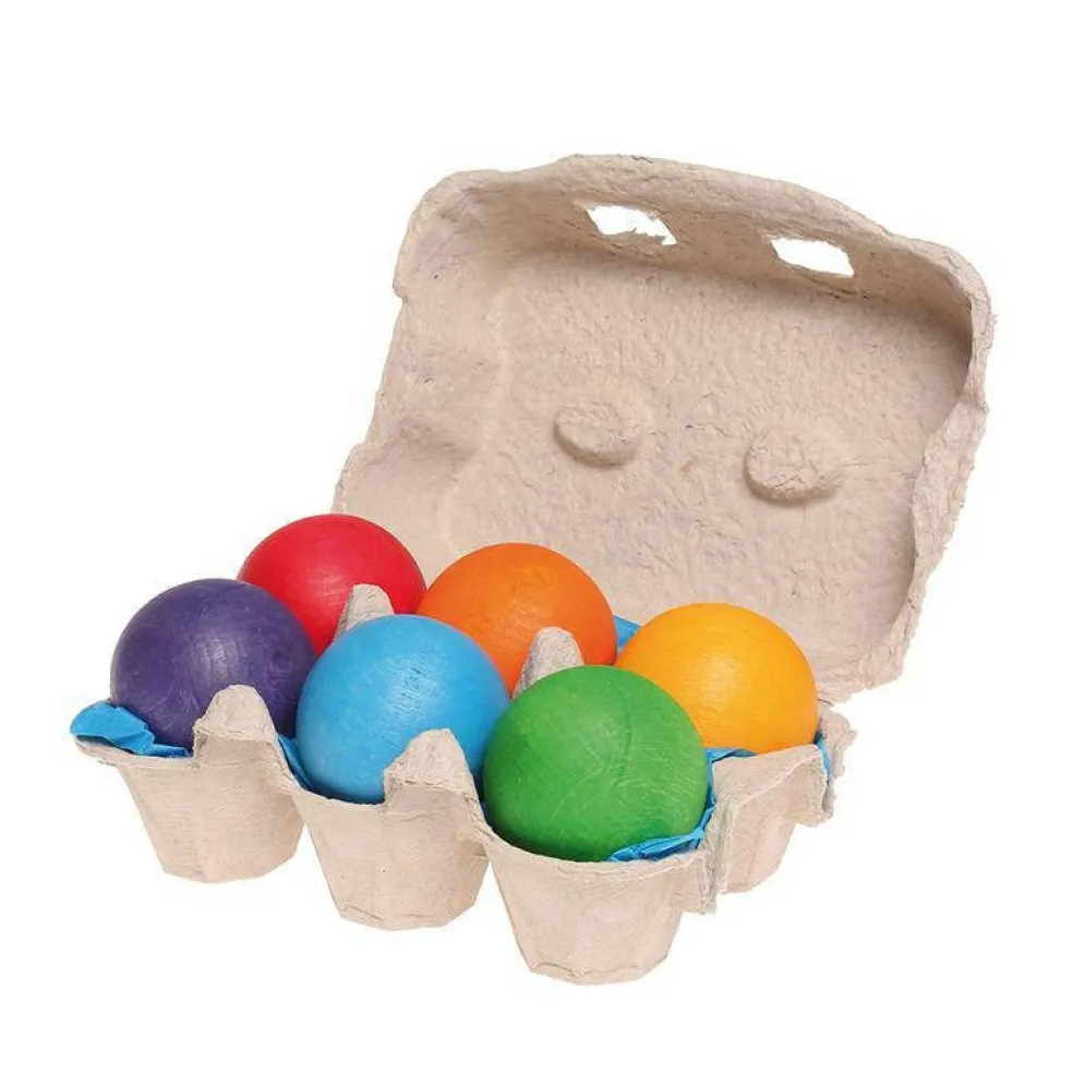 Rainbow Colored Wooden Balls