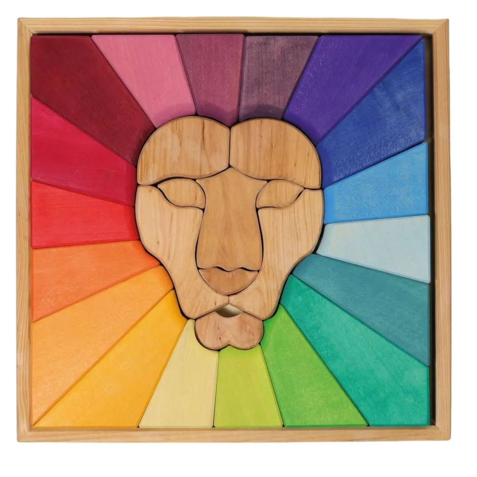 Rainbow Lion Wooden Puzzle