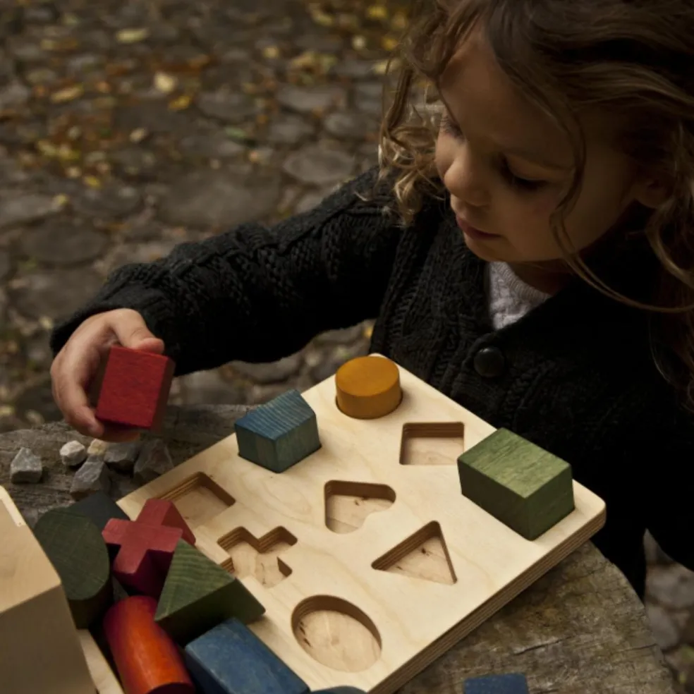 Rainbow Shapes Wooden Puzzle
