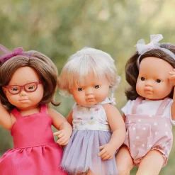 Realistic Montessori Doll - White Girl with Brown Hair
