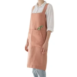 Rose Linen Pinafore Apron (Child and Adult Sizes)