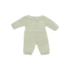 Sage Green Knit Doll Pajamas - 12''