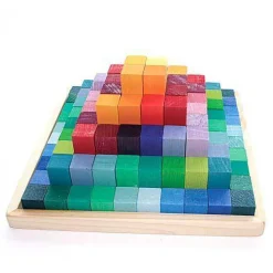 Stepped Pyramid Wooden Math Blocks