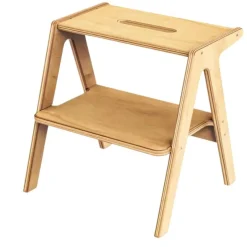 Two-Step Wooden Step Stool - Natural