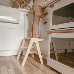 Two-Step Wooden Step Stool - Natural