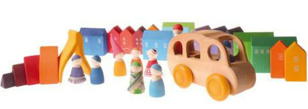 Village Building Blocks Set