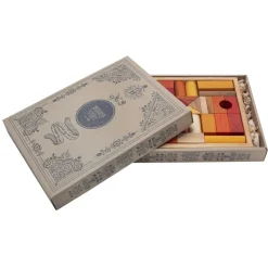 Warm Colored Wooden Block Set with Storage Tray - 30 Pieces
