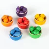 Wooden Bowls and Acorns Sorting Game