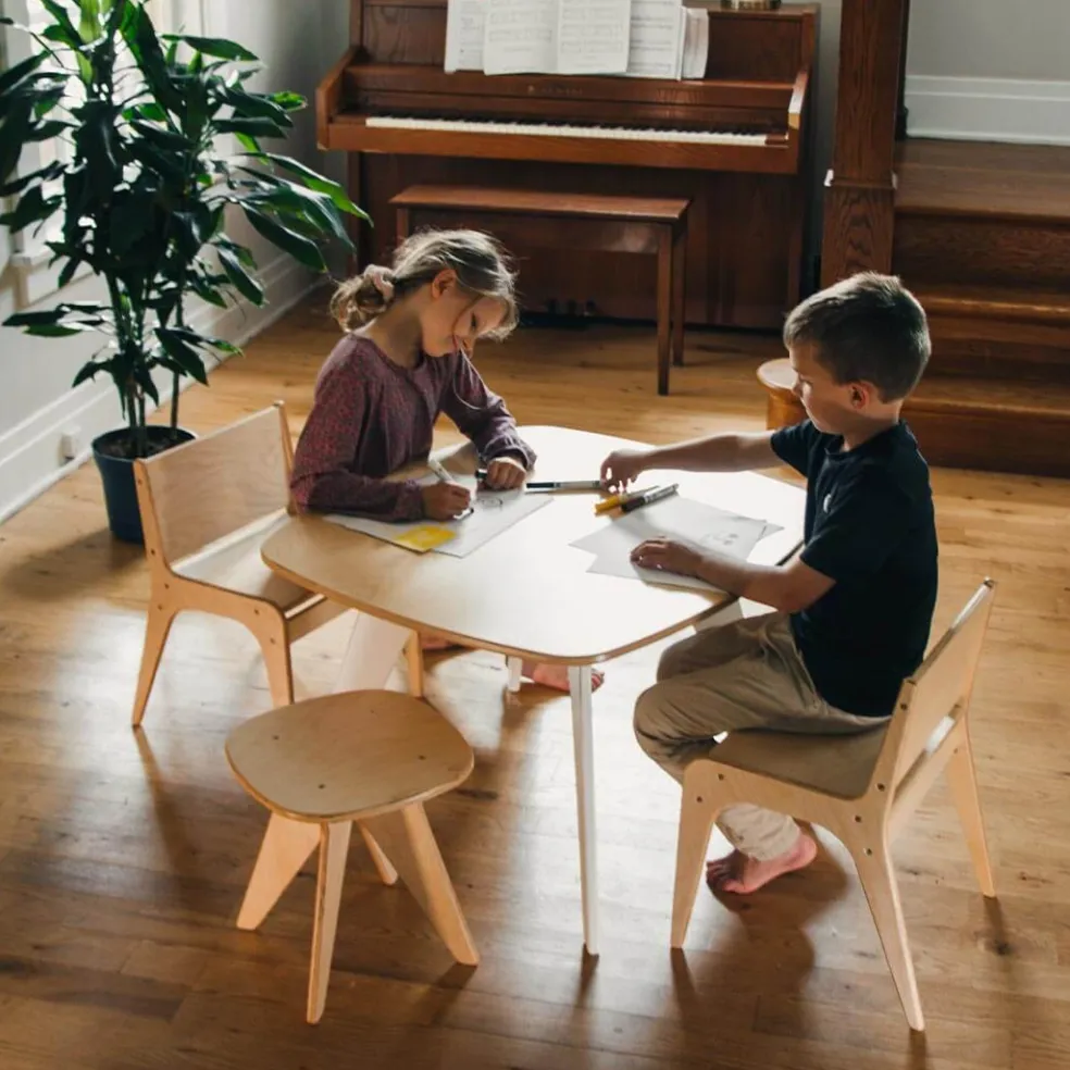 Wooden Child's Table and Chair Set