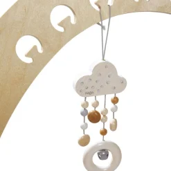 Wooden Dangling Figure Dots with Bell