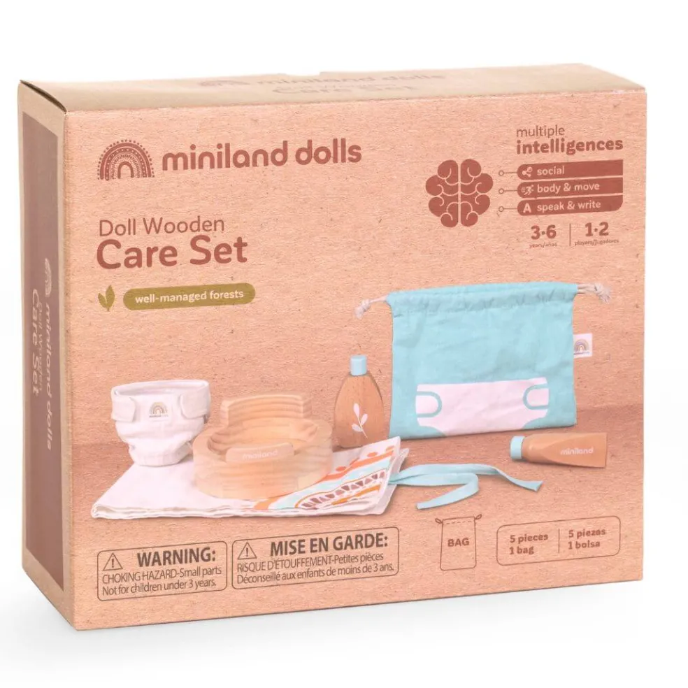 Wooden Doll Care Set