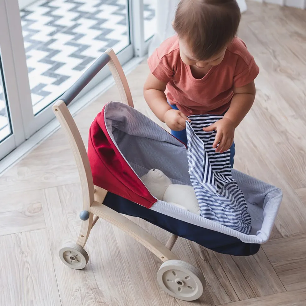 Wooden Doll Stroller