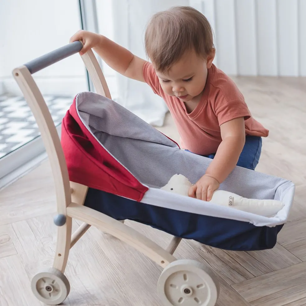 Wooden Doll Stroller