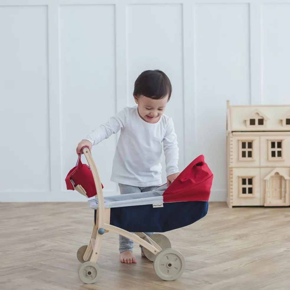 Wooden Doll Stroller