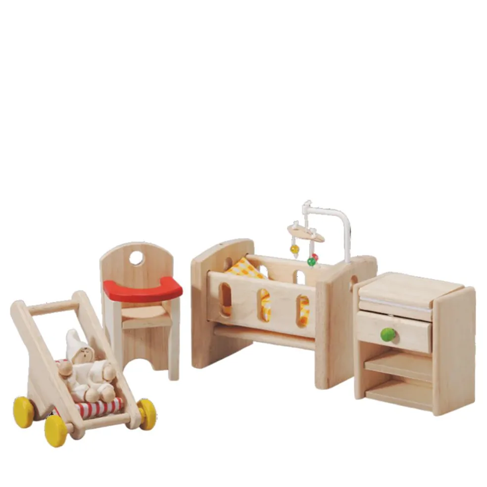 Wooden Dollhouse Furniture - Nursery
